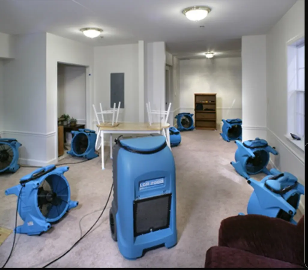Air movers and dehumidifier setup for Water Extraction & Removal in Rio Grande City